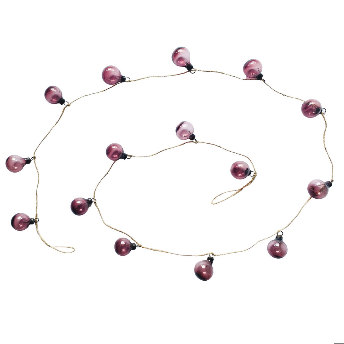 Glass Ball Garland Mauve