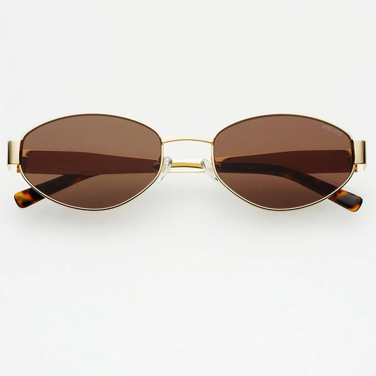 Soho Oval Brown Sunglasses