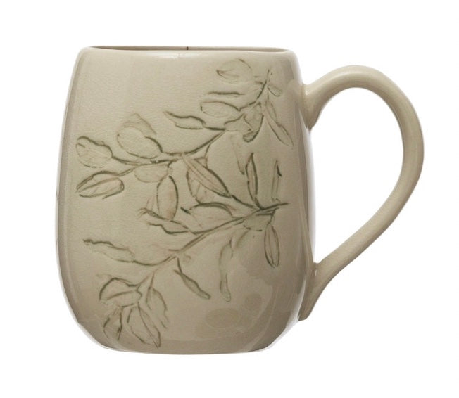 Stoneware Branch Mug