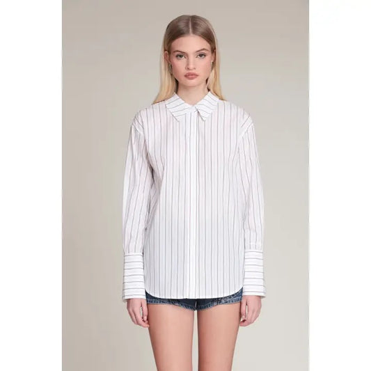 Striped Poplin Shirt