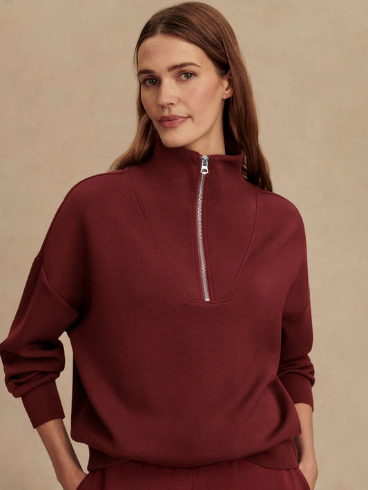 Hawley Half Zip New Marron