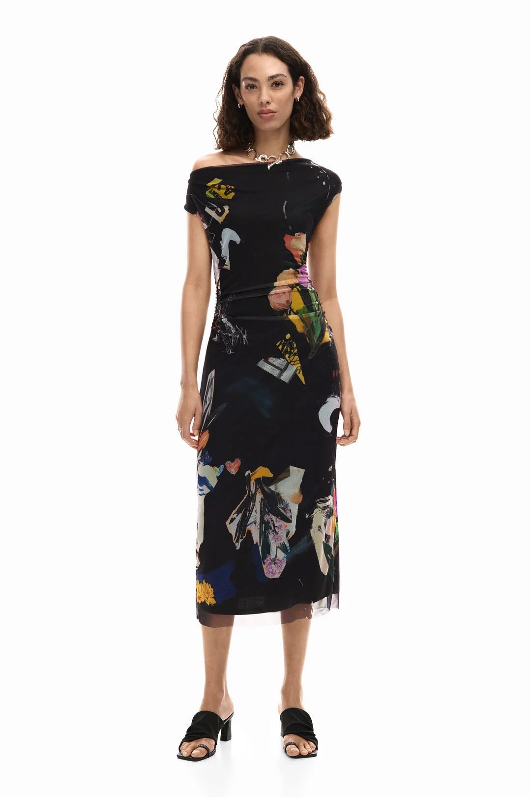 MIDI COLLAGE DRESS