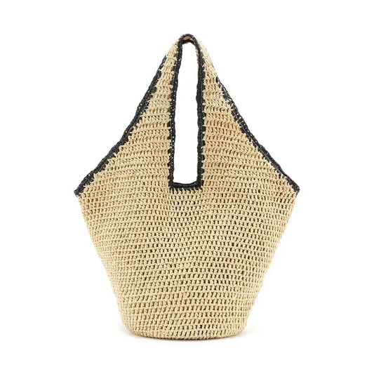 Kayla Straw Tote, Tan
