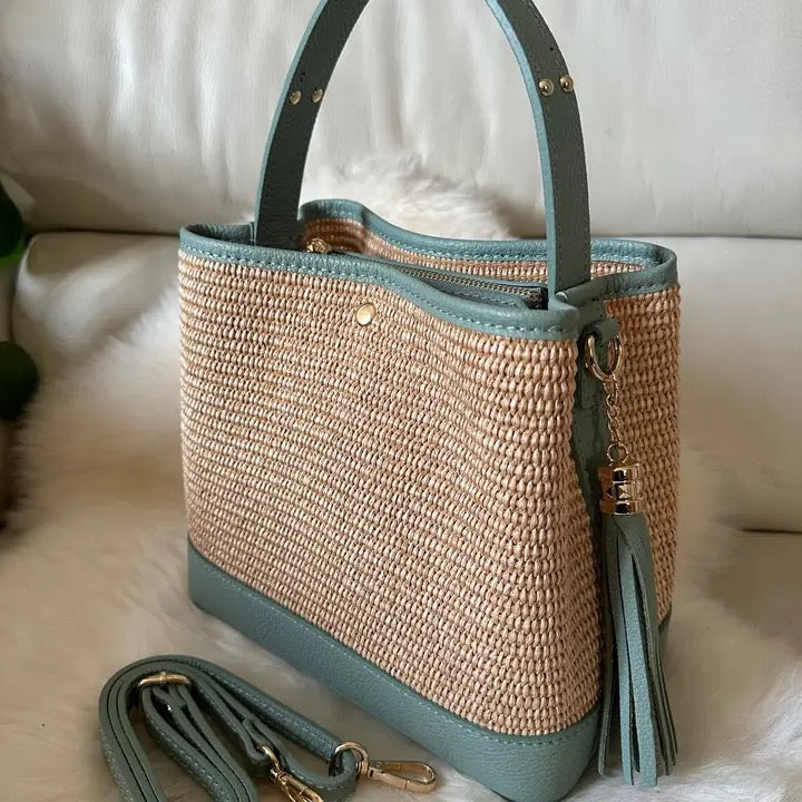 Lola raffia-Pistachio