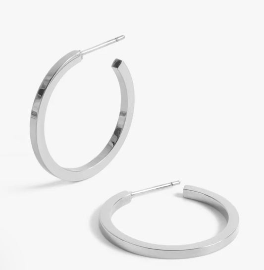 Jay Hoops Silver 1"