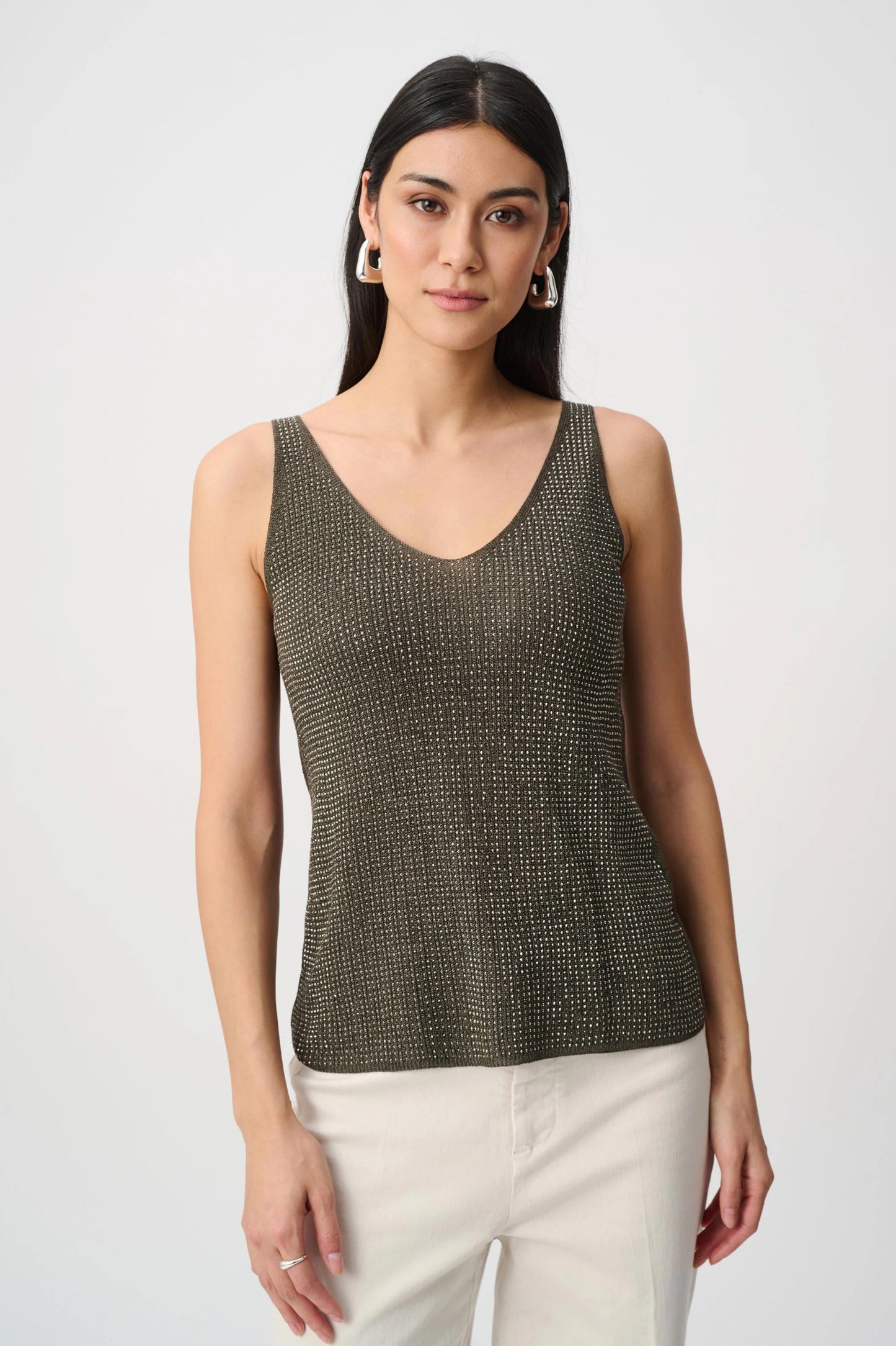Rhinestone Camisole Green