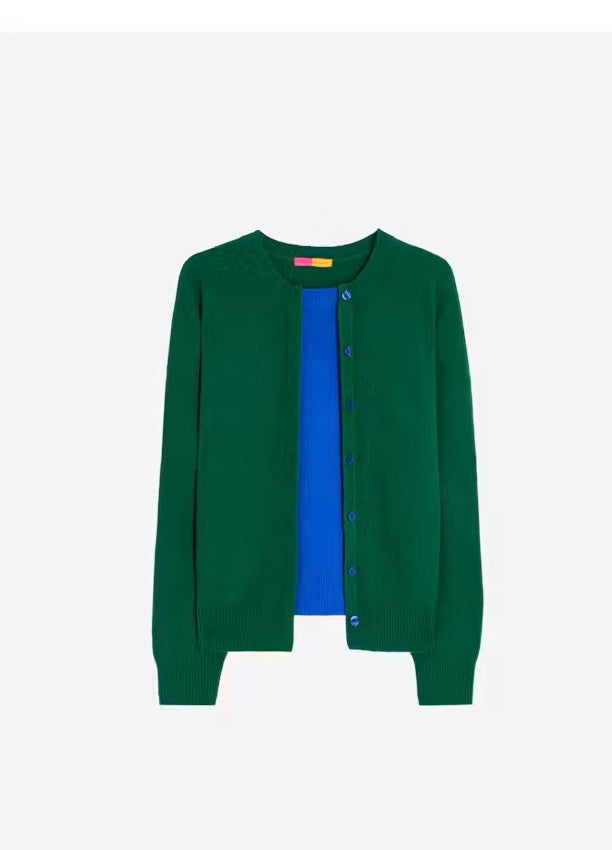Layered Wool Sweater Green