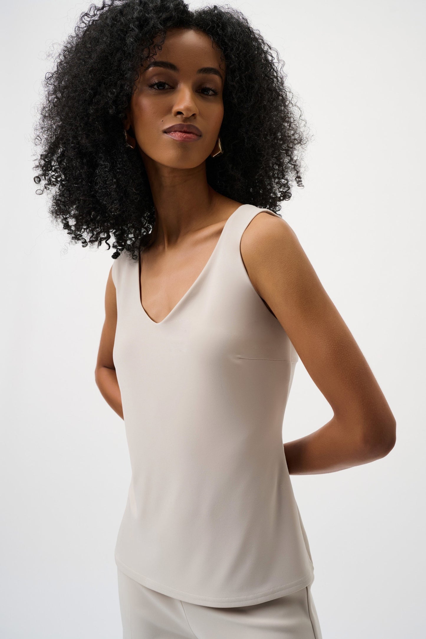 Classic V neck Cami Vanilla