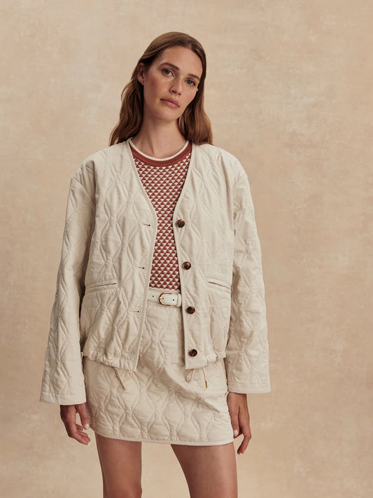 Saba Quilted Jacket Oat Milk