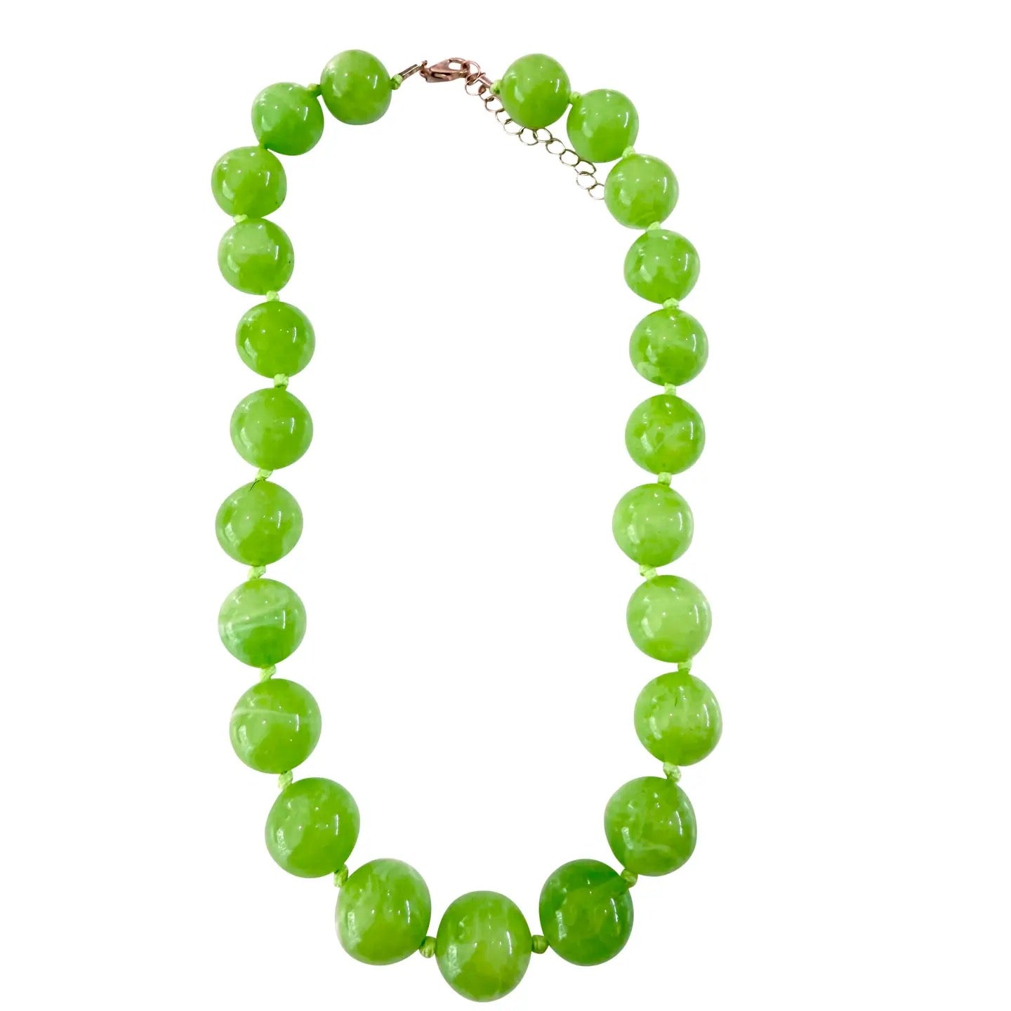 Mabry Chunky Necklace Lime Grn