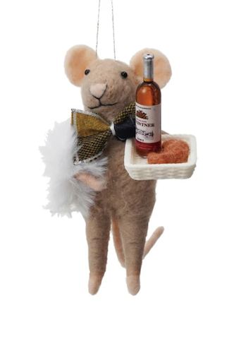 Wool Felt Mouse Ornament, 4 Styles