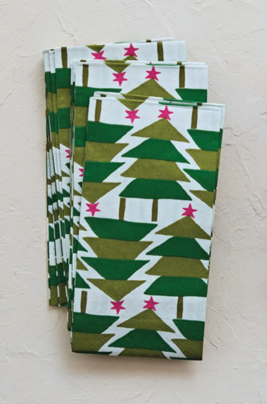 Paper Napkins with Tree Pattern