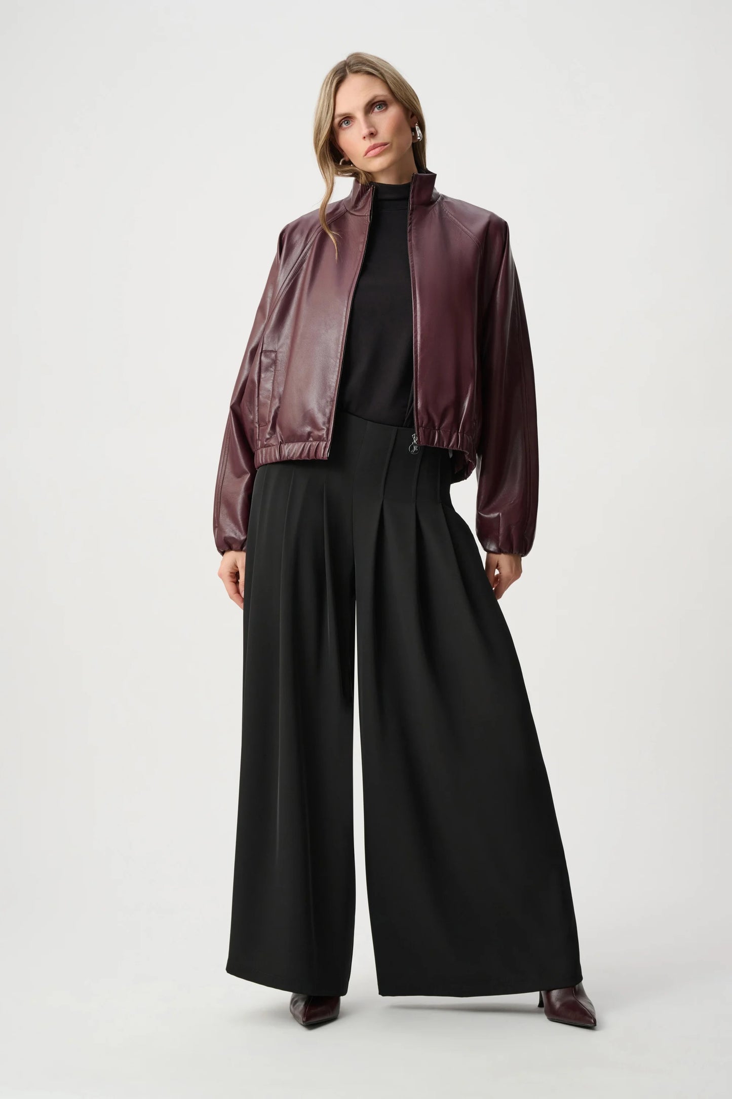 Leatherette Bomber Jacket