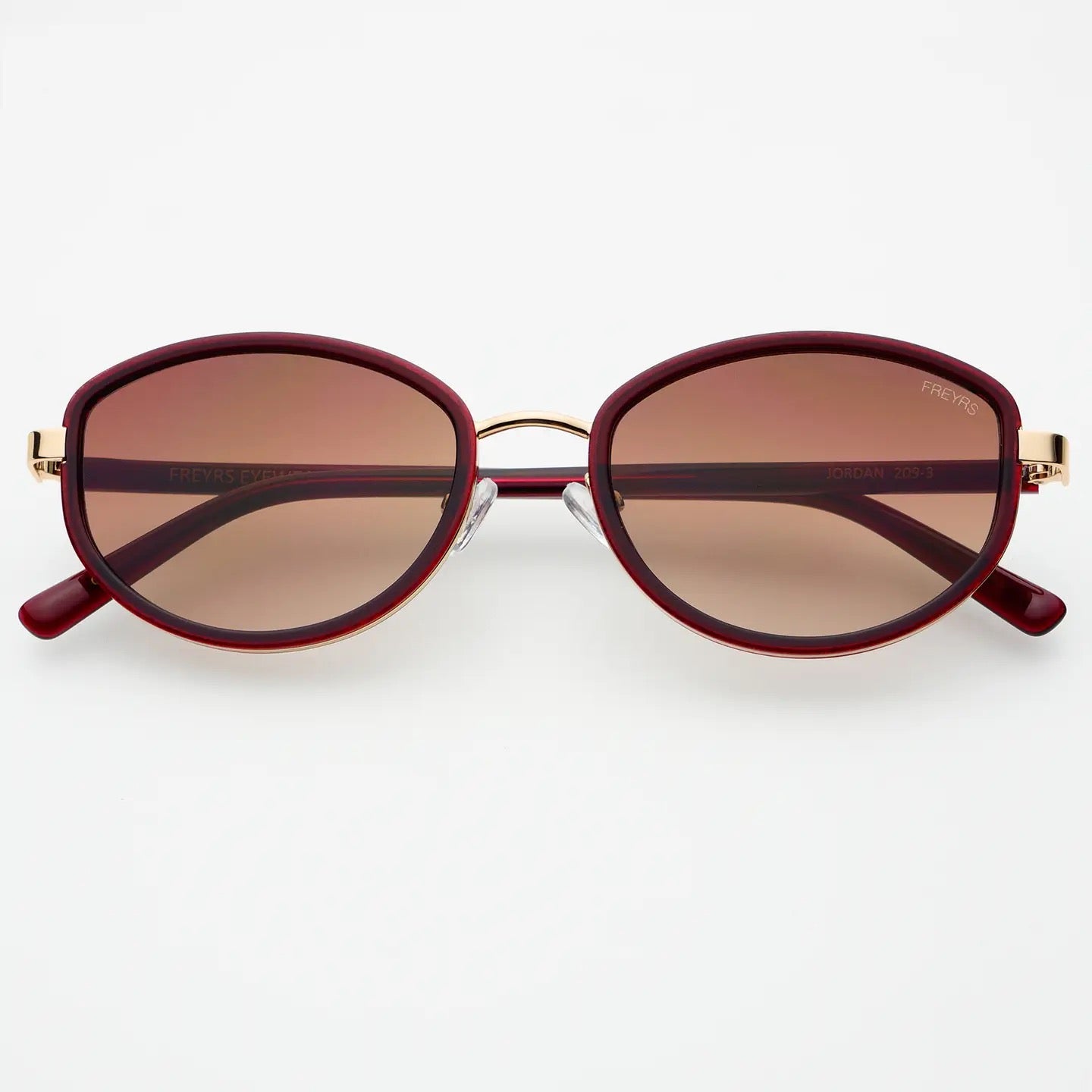 Jordan Oval Sunglasses Burgundy