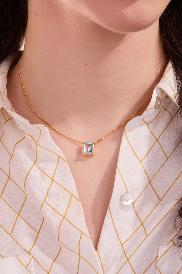Butterfly Aquamarine Necklace