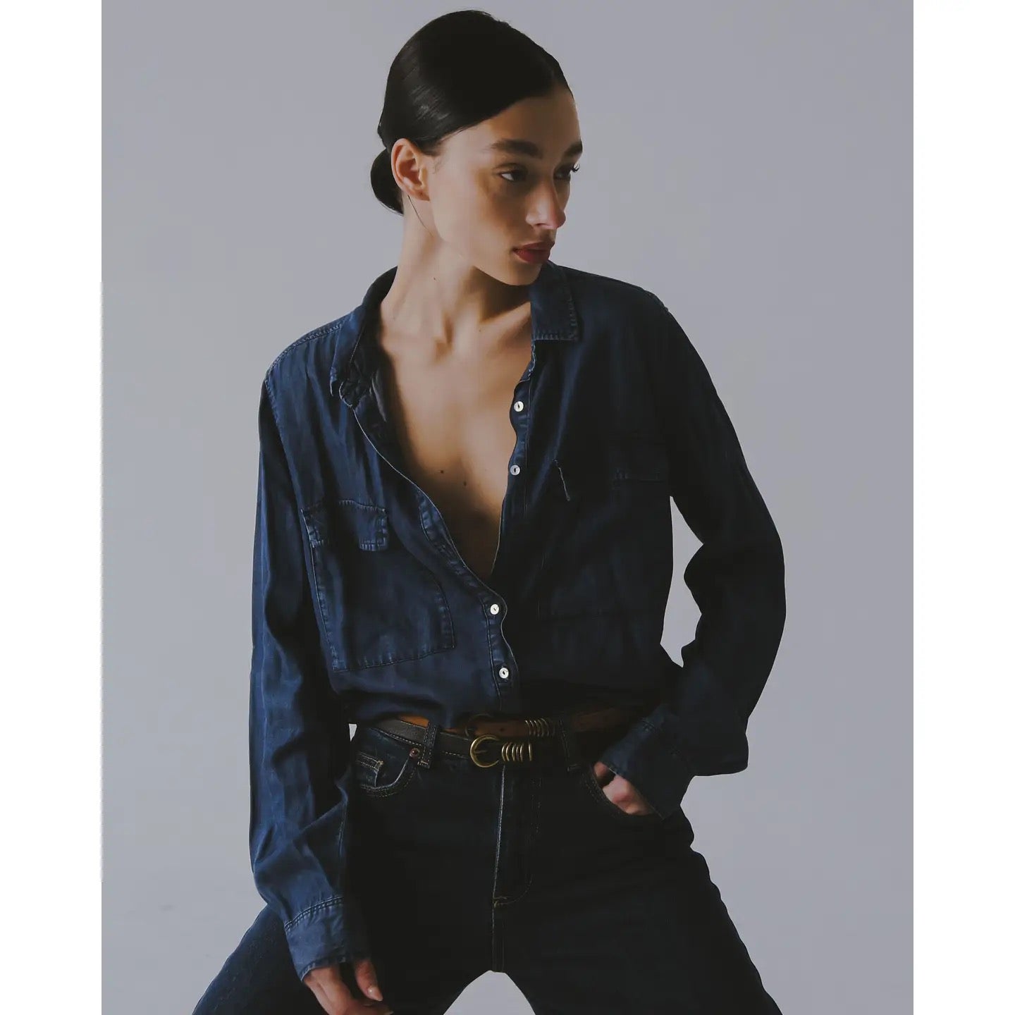 Allie Skinny Belt Black