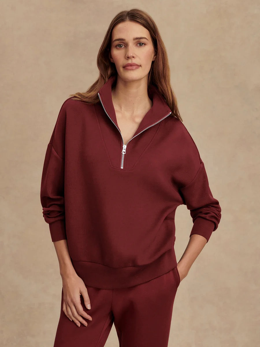 Hawley Half Zip New Marron