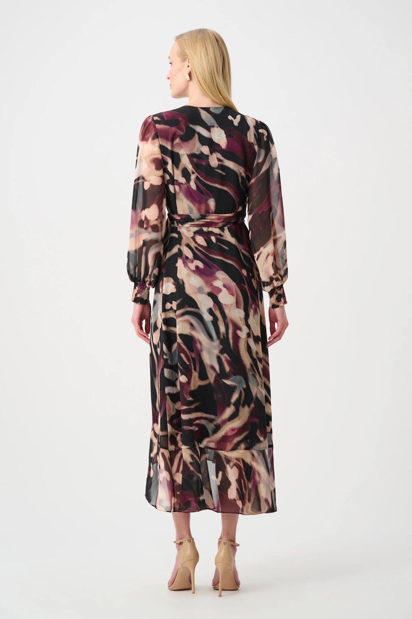 Chiffon Plum Wrap Dress