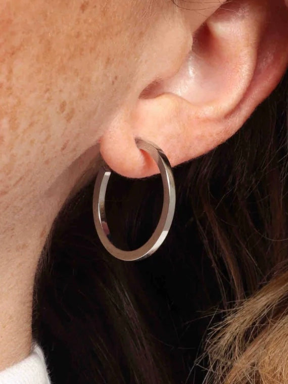 Jay Hoops Silver 1"