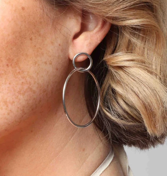 Ven Hoops Silver 2"