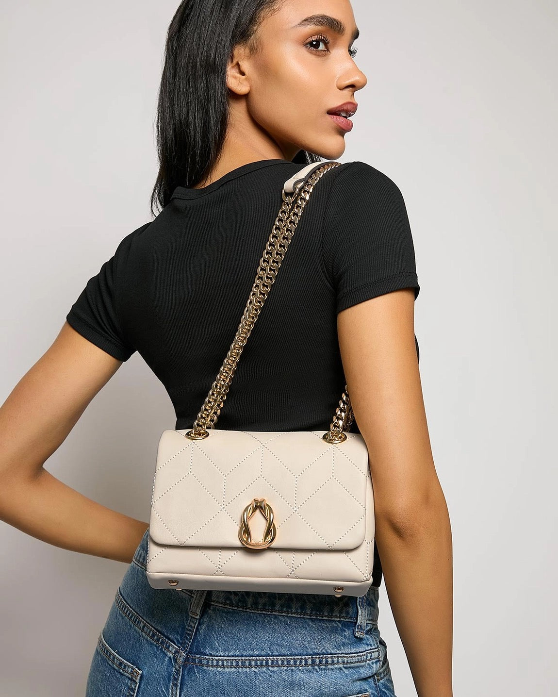 Unity Small Shoulder Bag Cream