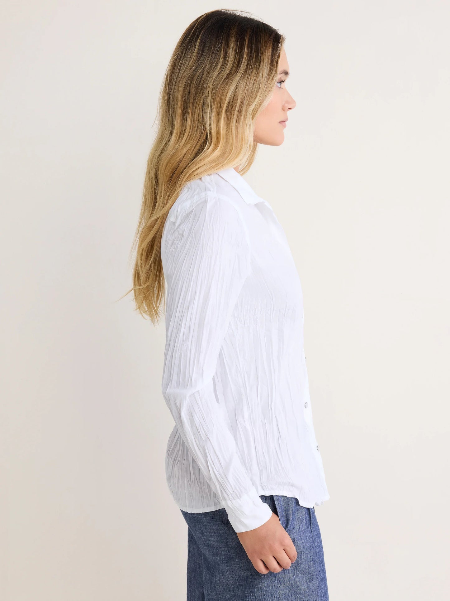 Crinkle Shirt White
