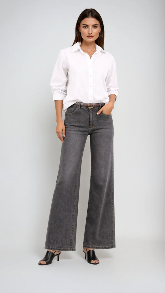 Carreli Wide Leg Jeans Grey