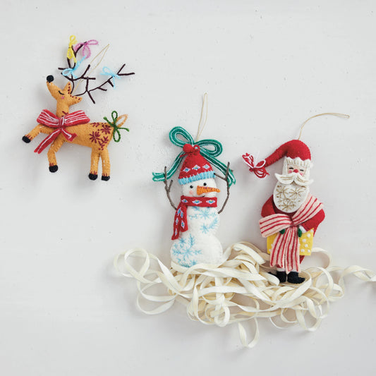 Wool Felt Ornament, 3 Styles