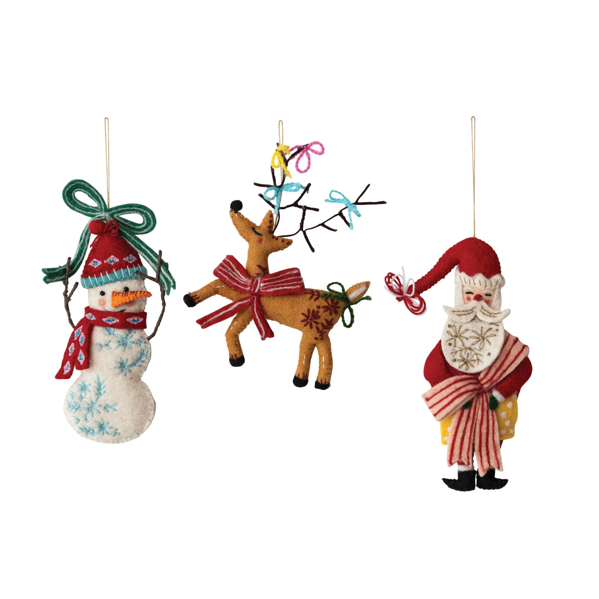 Wool Felt Ornament, 3 Styles