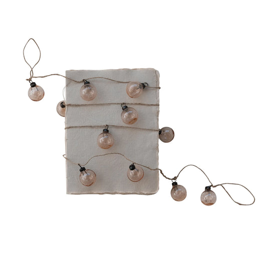 Hand-Blown Glass Ball Ornament Garland